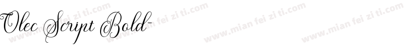 Olec Script Bold字体转换